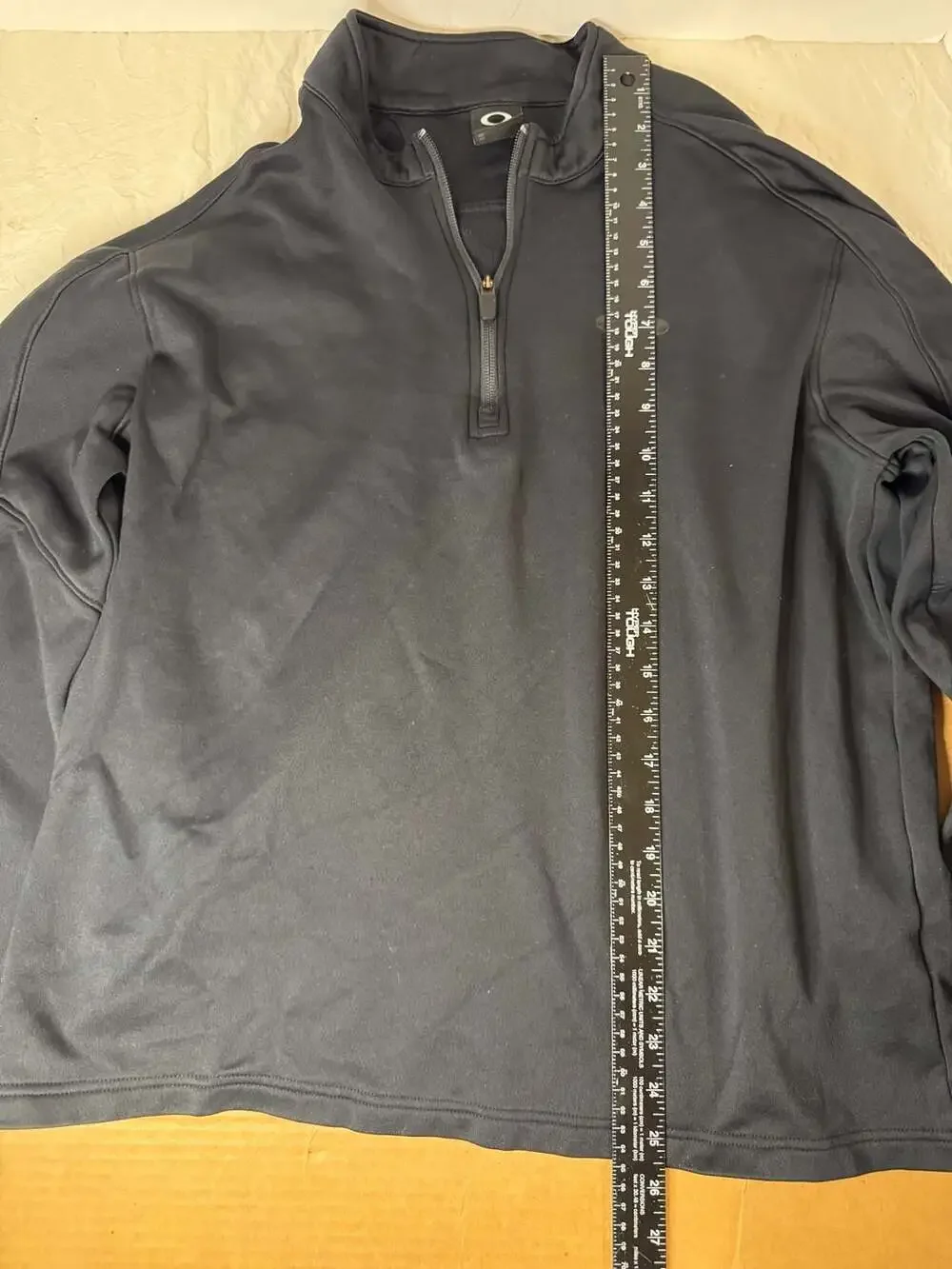 Oakley Black Quarter Zip Pullover Sweatshirt Size L